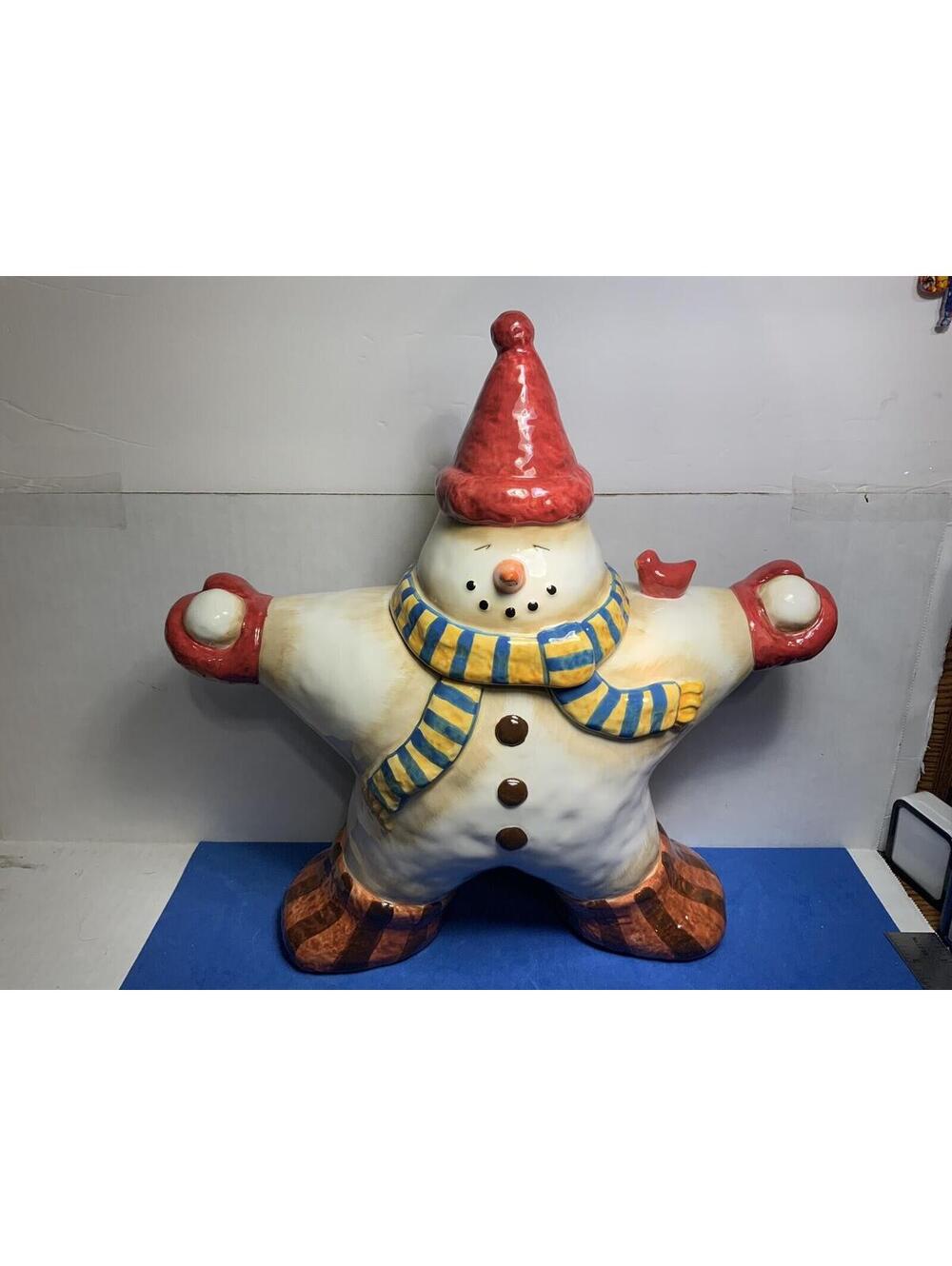 Certified International Star Snowman Cookie Jar Becca Barton